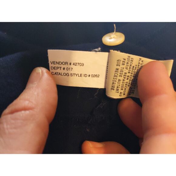 Eddie Bauer Womens S/P Navy Blue Cotton Polo Midi Dress Button Front - Picture 8 of 8